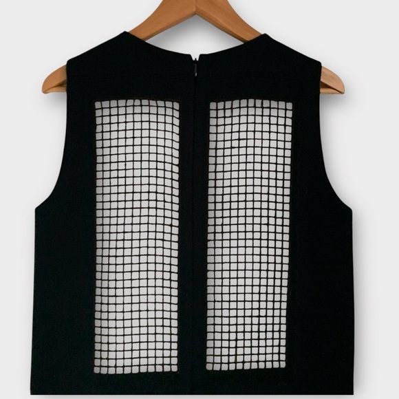 Tibi Black Geometric Cutout Sheath Dress - Picture 4 of 7